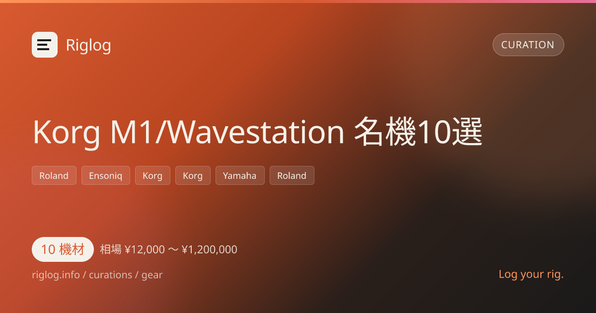 Korg M1/Wavestation 名機10選
