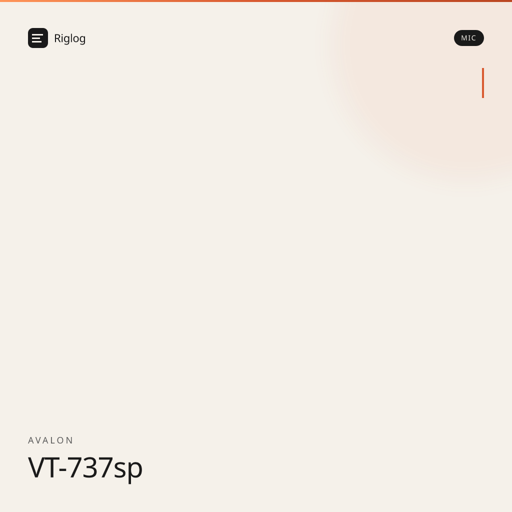 Avalon VT-737sp