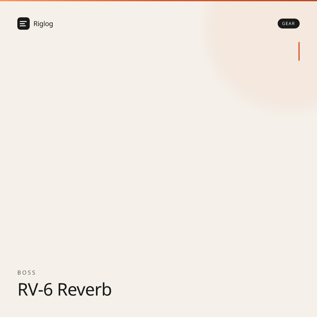 Boss RV-6 Reverb