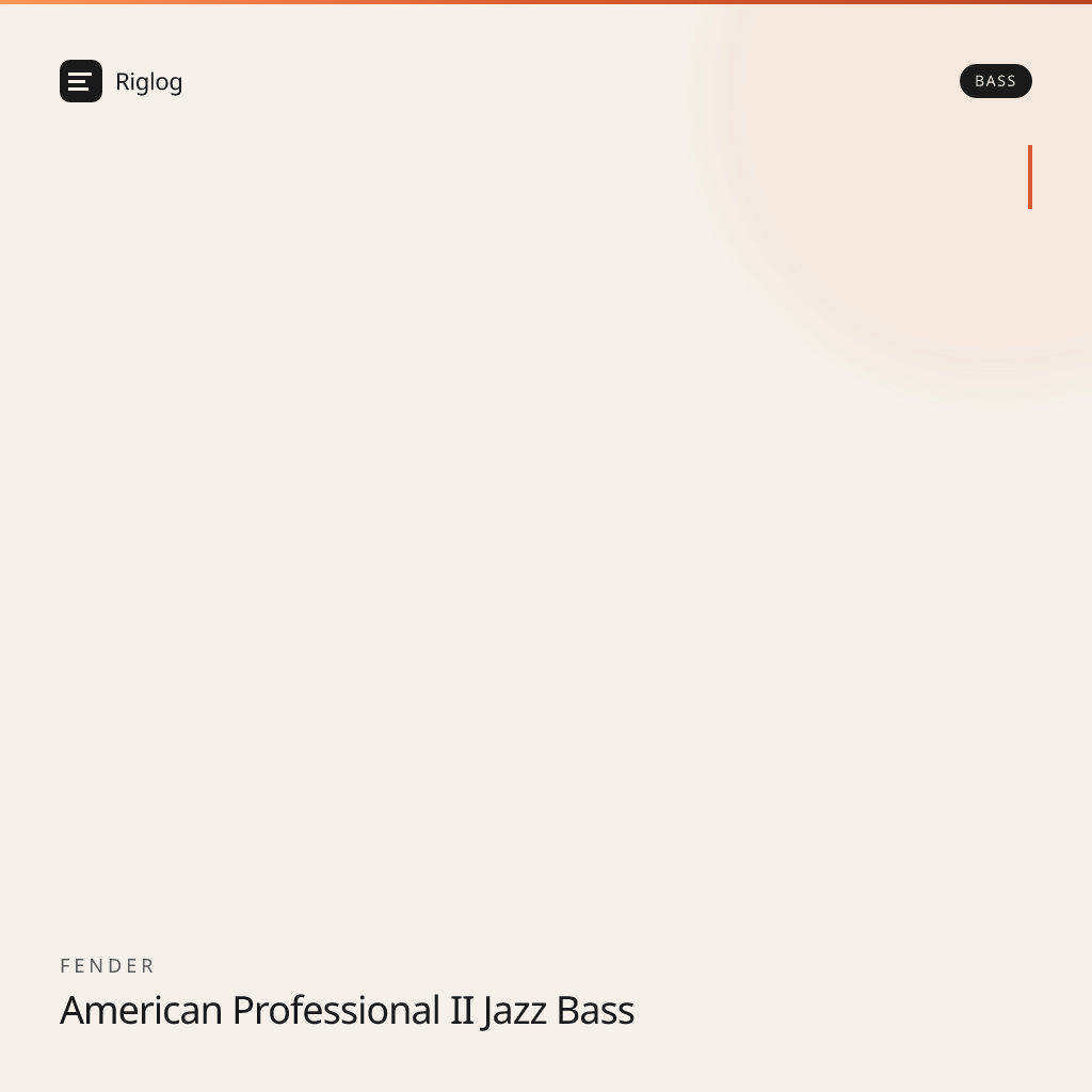 Fender American Professional II Jazz Bass