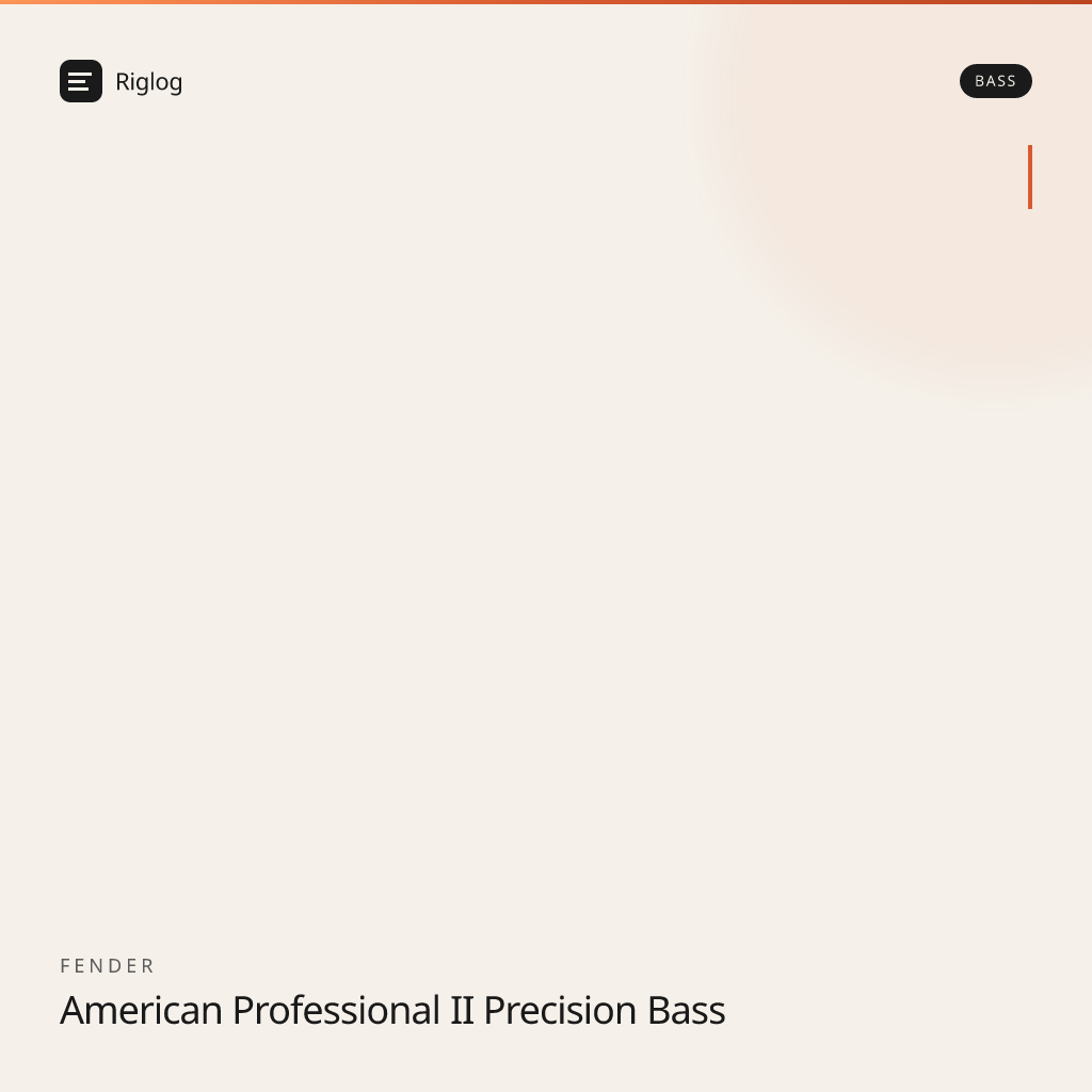 Fender American Professional II Precision Bass