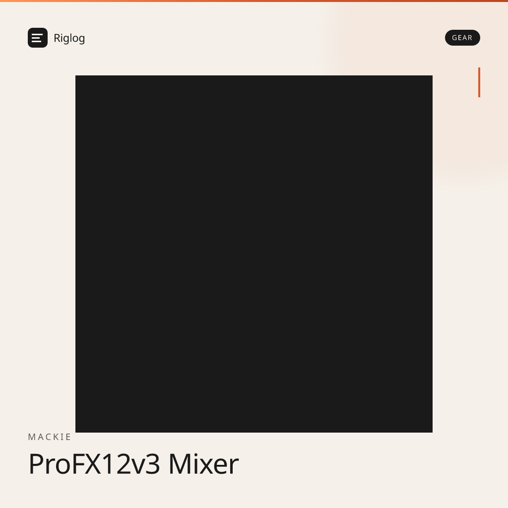 Mackie ProFX12v3 Mixer
