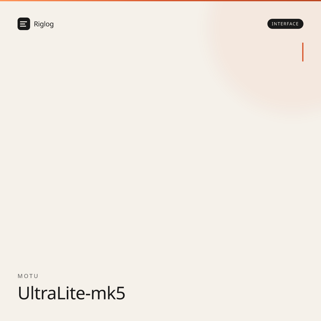 MOTU UltraLite-mk5