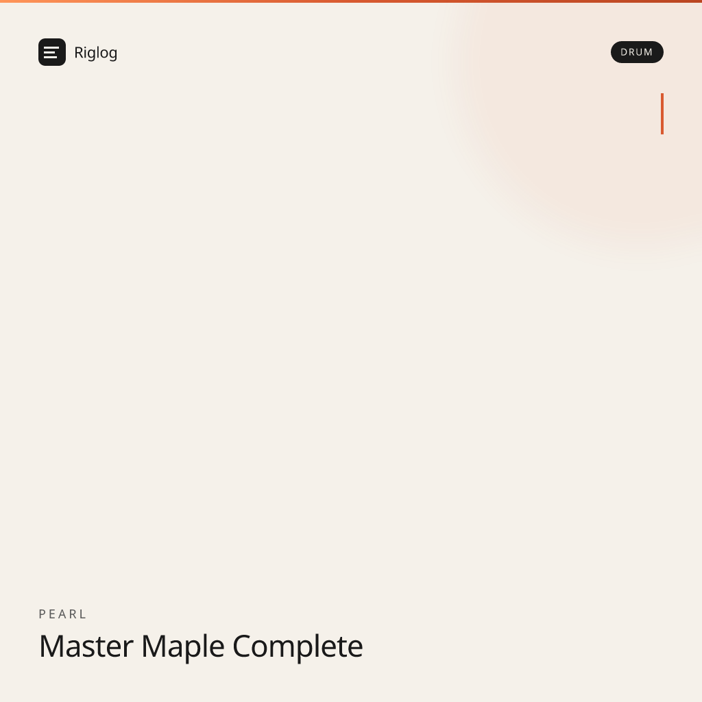 Pearl Master Maple Complete