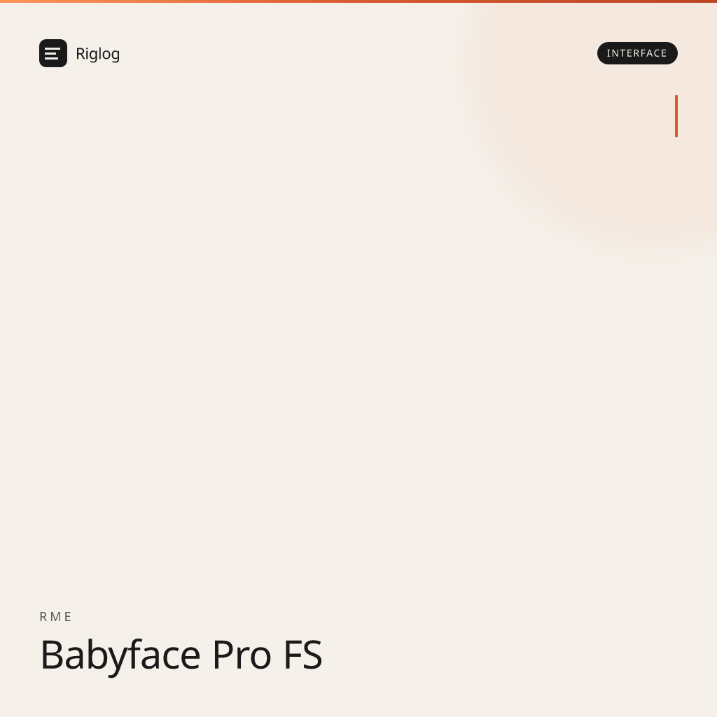 RME Babyface Pro FS