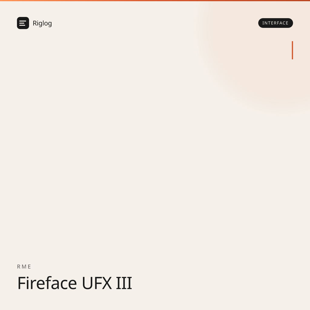 RME Fireface UFX III
