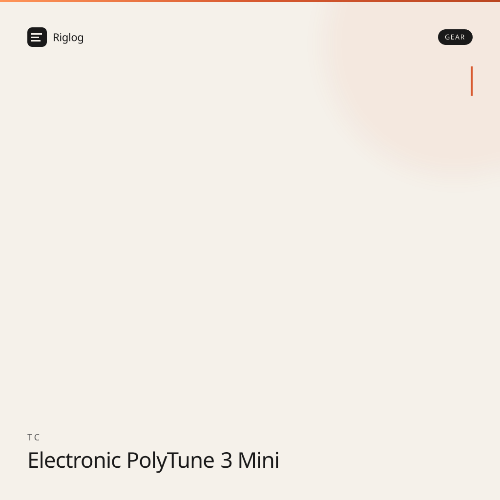 TC Electronic PolyTune 3 Mini