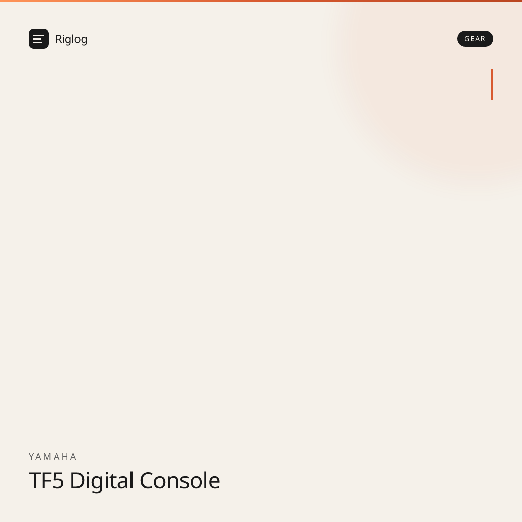 Yamaha TF5 Digital Console