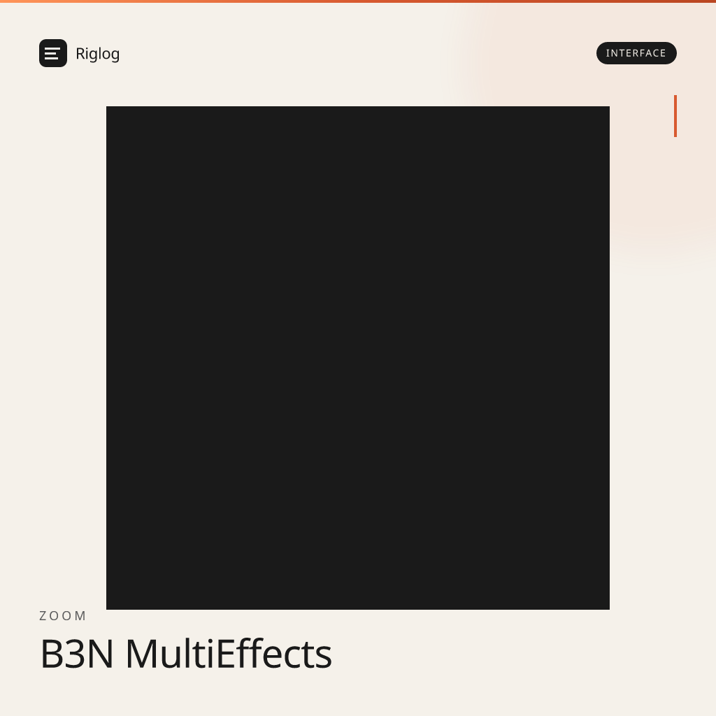 Zoom B3N MultiEffects